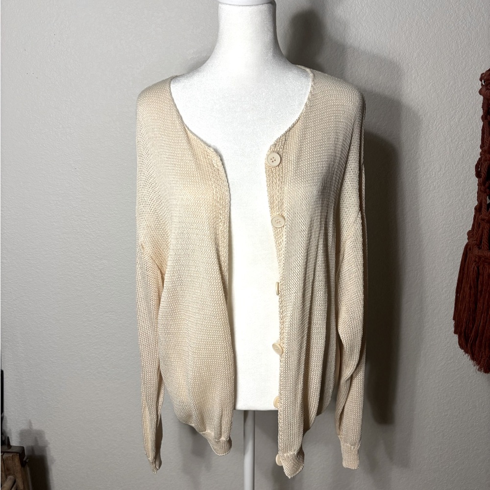 Sheer relaxed fit cardigan